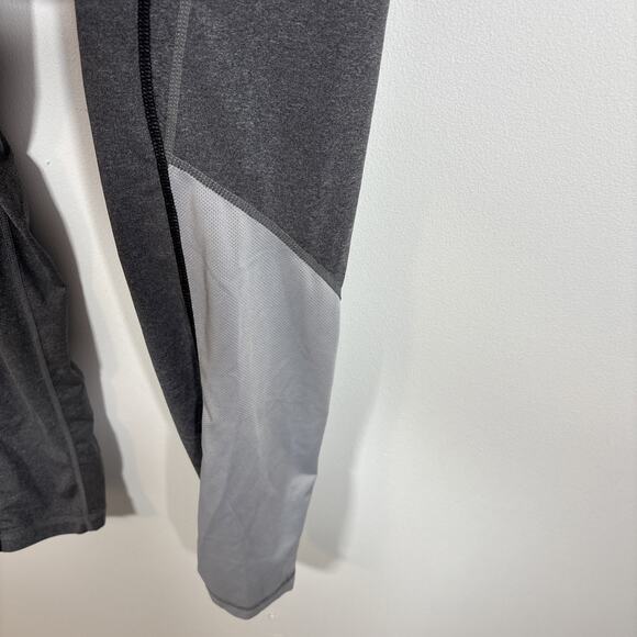 Reebok Compression Base Layer Athletic Leggings Pants Gray Men Large Cold Gear - Picture 4 of 7